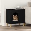 vidaXL Cat House Black 51 x 30 x 52 cm Engineered Wood