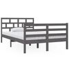 vidaXL Bed Frame without Mattress Grey Small Double Solid Wood