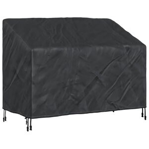 vidaXL Garden Bench Cover Black 134 x 70 x 65 / 94 cm 600D Oxford Fbric