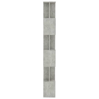 vidaXL Book Cabinet/Room Divider Concrete Grey 80x24x192 cm Chipboard