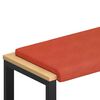 vidaXL Bench Cushion Corduroy Red Orange Depth 35 cm