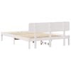 vidaXL Bed Frame with Headboard White 140 x 200 cm Solid Pine Wood