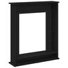 vidaXL Fireplace Surround Black Oak 75x20x87.5 cm Engineered Wood