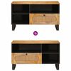 vidaXL TV Cabinet with Drawer Brown 80 x 33 x 46 cm Solid Mango Wood