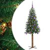vidaXL Slim Christmas Tree Green 150 cm PVC and Solid Pine wood