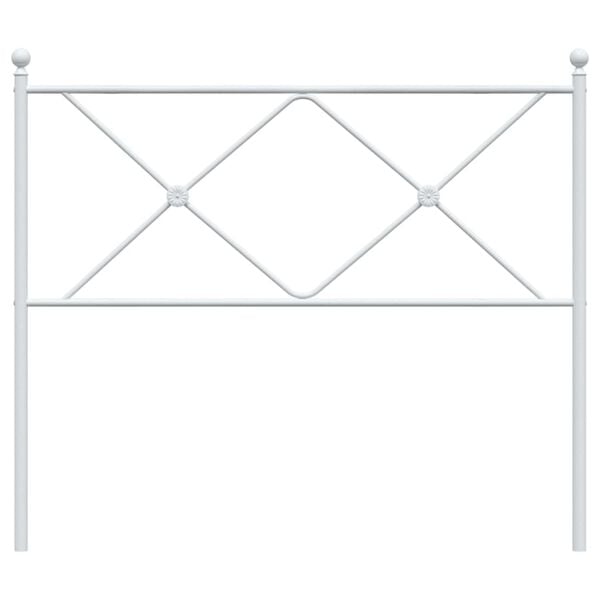 vidaXL Metal Replace Headboard White 100cm