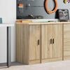 vidaXL Garage Storage Cabinet Sonoma Oak 30x51x85 cm Solid Wood Pine