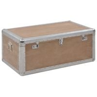 vidaXL Storage Box Solid Fir Wood 91x52x40 cm Brown