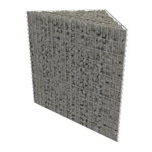 vidaXL Gabion Raised Bed | Silver | Galvanised steel | 75x75x100 cm | Durable