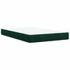 vidaXL Box Spring Bed with Mattress Dark Green 120x200 cm Velvet