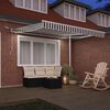 vidaXL Automatic Retractable Awning with LED Anthracite&White 300x250 cm