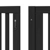 vidaXL Dog Gate with Door Foldable 10 Panels Black 800 cm Poplar Wood