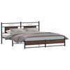 vidaXL Bed Frame without Mattress Brown Oak 160x200 cm Engineered Wood