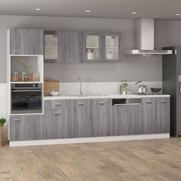 vidaXL Hanging Cabinet Lyon Grey Sonoma 39.5x31x60 cm Engineered Wood