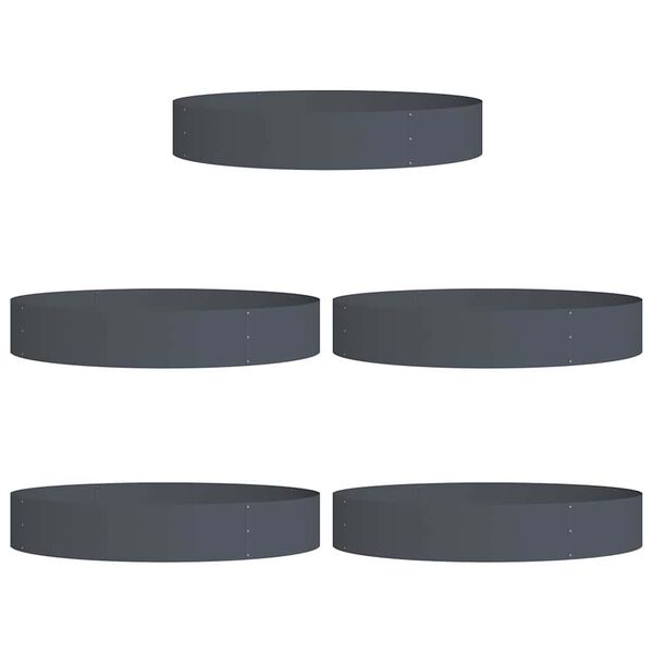 vidaXL Garden 5 pcs Anthracite 120 x 120 x 20 cm Steel