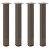 vidaXL Console Table Legs 4 pcs Natural Steel 72-74 cm Steel