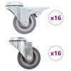 vidaXL 32 pcs Bolt Hole Swivel Casters 50 mm