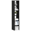 vidaXL Bookcases 2 pcs Stackable Black Oak 30x30x80 cm Engineered Wood