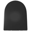 vidaXL Soft-close Toilet Seat with Quick-release Design Black