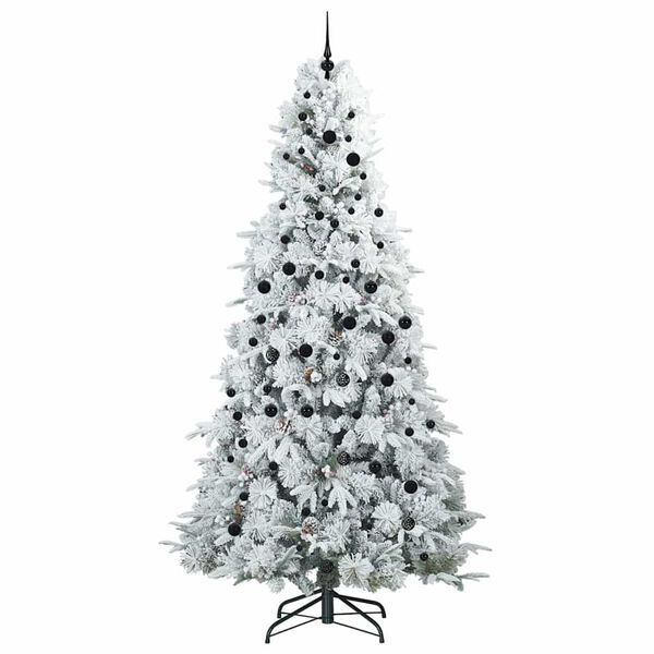 vidaXL Artificial Hinged Christmas Tree Green 240 cm PE and PVC