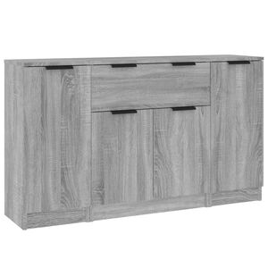 vidaXL Sideboards 3 pcs Grey Sonoma Engineered Wood