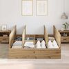vidaXL Storage Bed Frame Artisan Oak 135 x 190 cm Engineered Wood