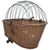 vidaXL Bike Rear Basket with Cover 55x31x36 cm Natural Willow