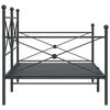 vidaXL Day Bed without Mattress Black 100x200 cm Steel