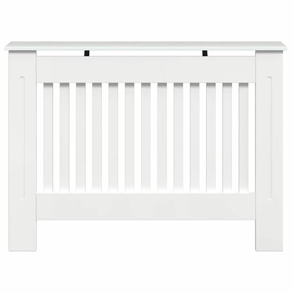 vidaXL Radiator Cover High Gloss White 112 x 19 x 81.5 cm