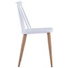 vidaXL Dining Chairs 2 pcs White Plastic
