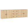 vidaXL Sideboards 3 pcs Sonoma Oak Engineered Wood