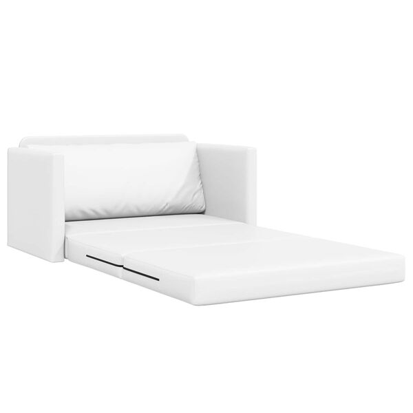 vidaXL Folding Sofa Bed White 124 x 71 x 78 cm PVC