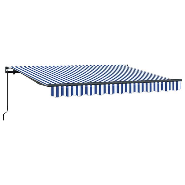 vidaXL Retractable Awning Manual Blue 300 x 200 cm Fabric