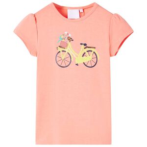 vidaXL Kids' T-shirt Neon Coral 104