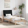 vidaXL Bed frame Brown and black 80 x 200 cm Solid pine wood