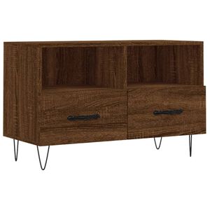 vidaXL TV Cabinet Brown Oak 80x36x50 cm Engineered Wood