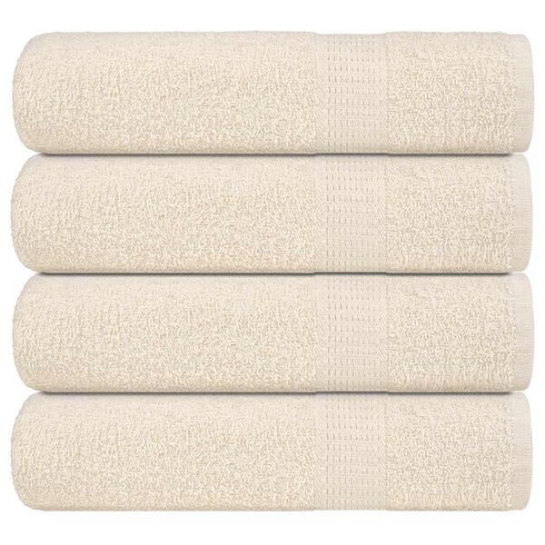 vidaXL Shower Towels "FROGN" 4 pcs Cream 70x140 cm 360 gsm