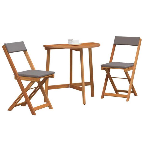 vidaXL Bistro Set 3 pcs Brown Solid acacia wood