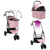 vidaXL Folding Pet Stroller Pink 78 x 54 x 101 cm 600D Oxford fabric