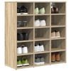 vidaXL Shoe Cabinet Sonoma Oak 77.5 x 30 x 83.5 cm Engineered Wood