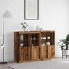 vidaXL LED Sideboard Old Wood 142.5 x 37 x 100 cm Engineered Wood