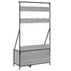 vidaXL Clothes Rack with Shoe Storage Grey Sonoma 100x41x184 cm