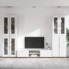 vidaXL TV Cabinet Set with Drawer with Shelf White Engineered Wood
