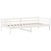 vidaXL Day Bed and Bench Set with Roof without Mattress White 90x190 cm Single