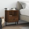 vidaXL Bedside Cabinet Wall-mounted Brown Oak 40x30x61 cm Engineered Wood
