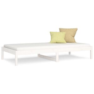 vidaXL Day Bed without Mattress White 90x200 cm Solid Wood Pine