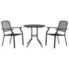 vidaXL Stackable Garden Chair Set 3 pcs Anthracite Powder-coated Steel