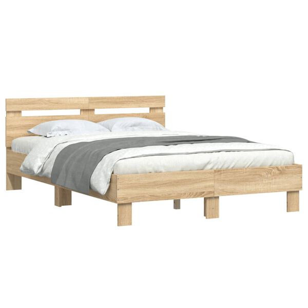 vidaXL Bed Frame without Mattress Sonoma Oak 120x190 cm Small Double