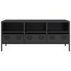 vidaXL TV Cabinet Black 101.5x39x43.5 cm Cold-rolled Steel