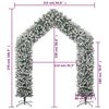 vidaXL Christmas Tree Arch with Flocked Snow 270 cm